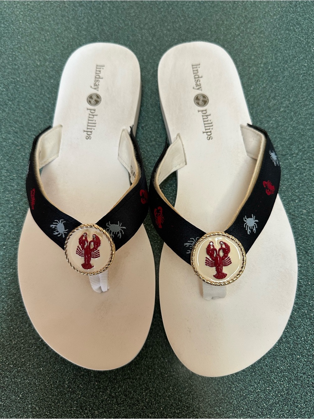 Lindsay Phillips SwitchFlops STRAPS ONLY Lobster Crab Large 9-11
